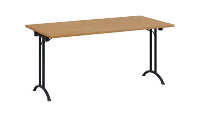 SLA 160 lak skládací jednací stůl 1600x800, deska 25 mm, podnož černý lak, deska buk royal